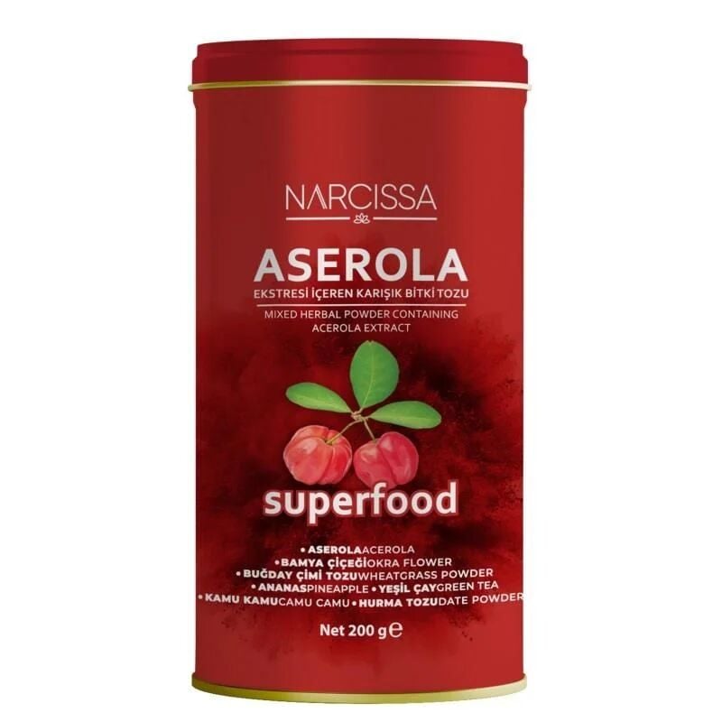 Narcissa Aserola Ekstresi içeren Karışık Bitki Tozu 200 gr