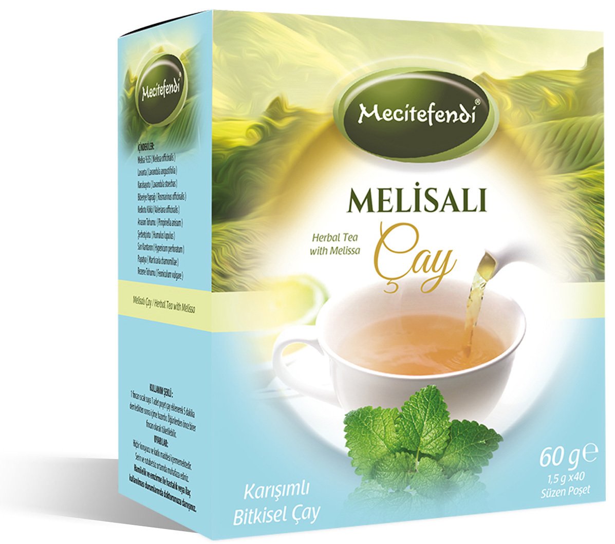 Mecitefendi Melisalı Çay 40'lı Süzen Poşet 60 gr