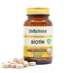 Shiffa Home Biotin İçeren Takviye Edici Gıda 750 mg 60 Tablet