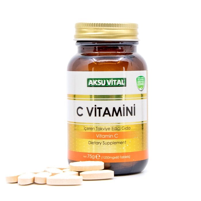 Aksu Vital C Vitamini İçeren Takviye Edici Gıda 60 Tablet 1250 mg
