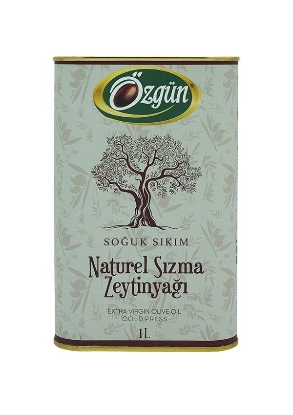 Özgün Soğuk Sıkım Naturel Sızma Zeytinyağı 1 L Teneke