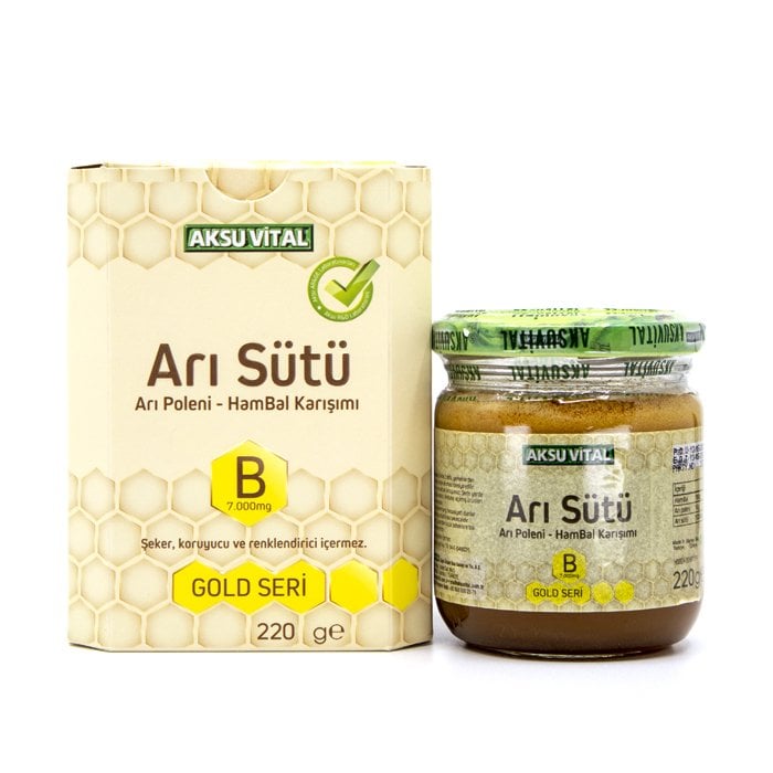 Aksu Vital Arı Sütü Bal Polen Karışımı Çocuk (B) 220 g-7.000 mg