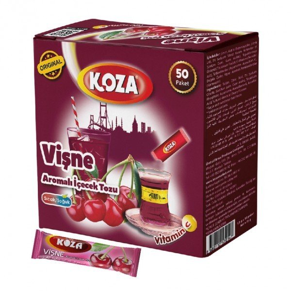 Koza Vişne Aromalı İçecek Tozu 50 Paket
