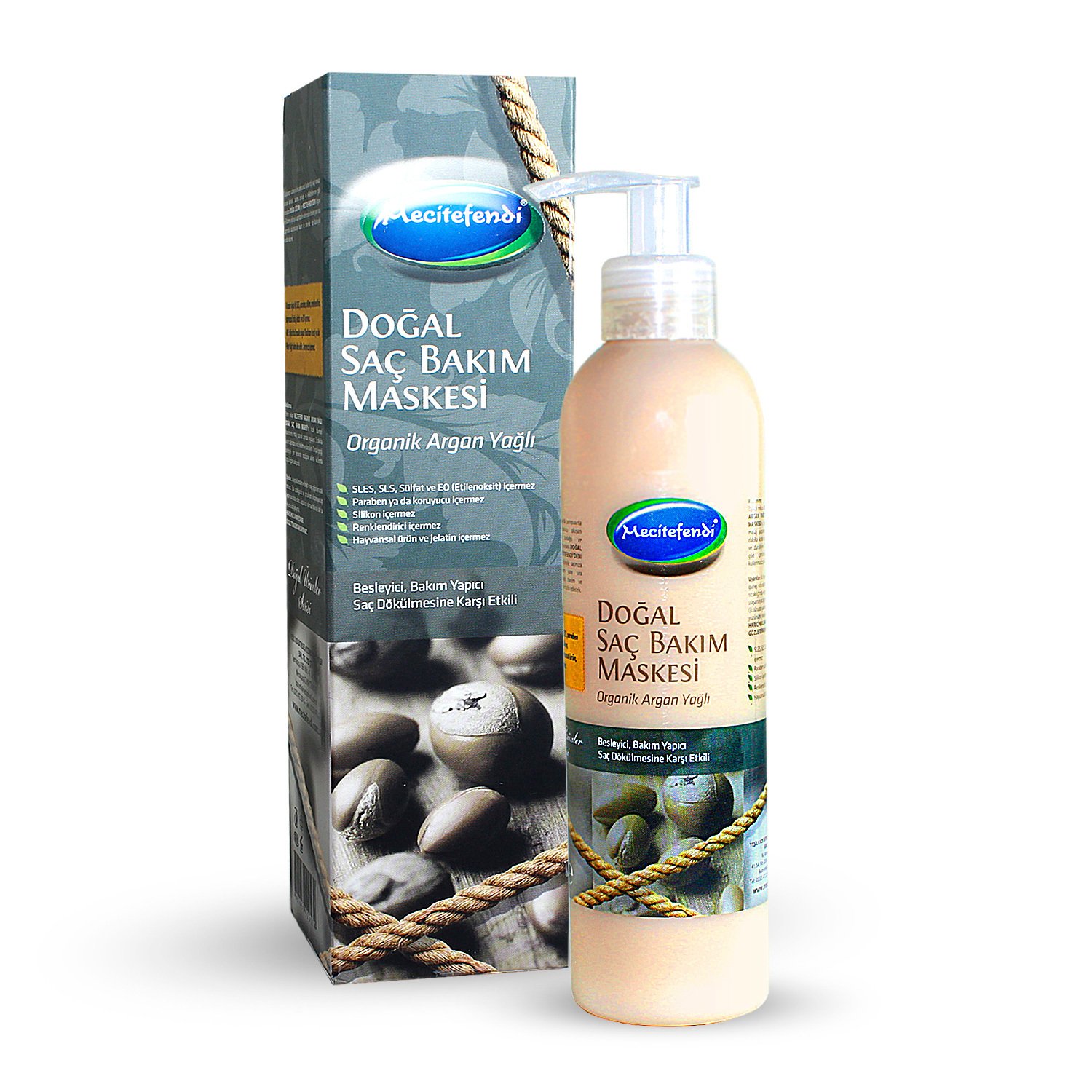 Mecitefendi Organik Argan Yağlı Doğal Saç Bakım Maskesi 250ml