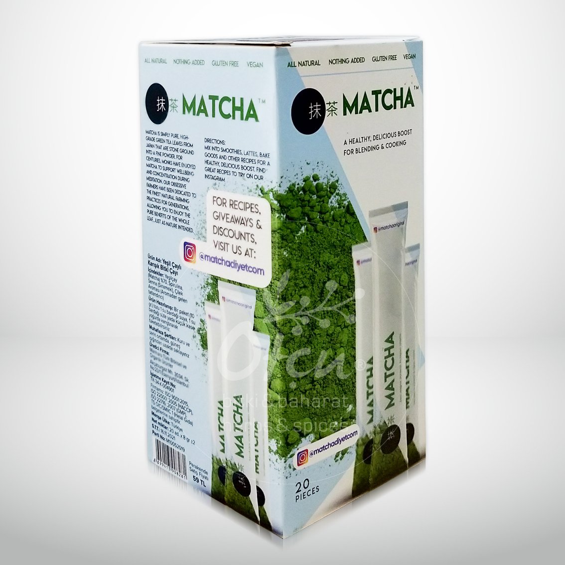 Matcha Yeşil Çaylı Karışık Bitki Çayı
