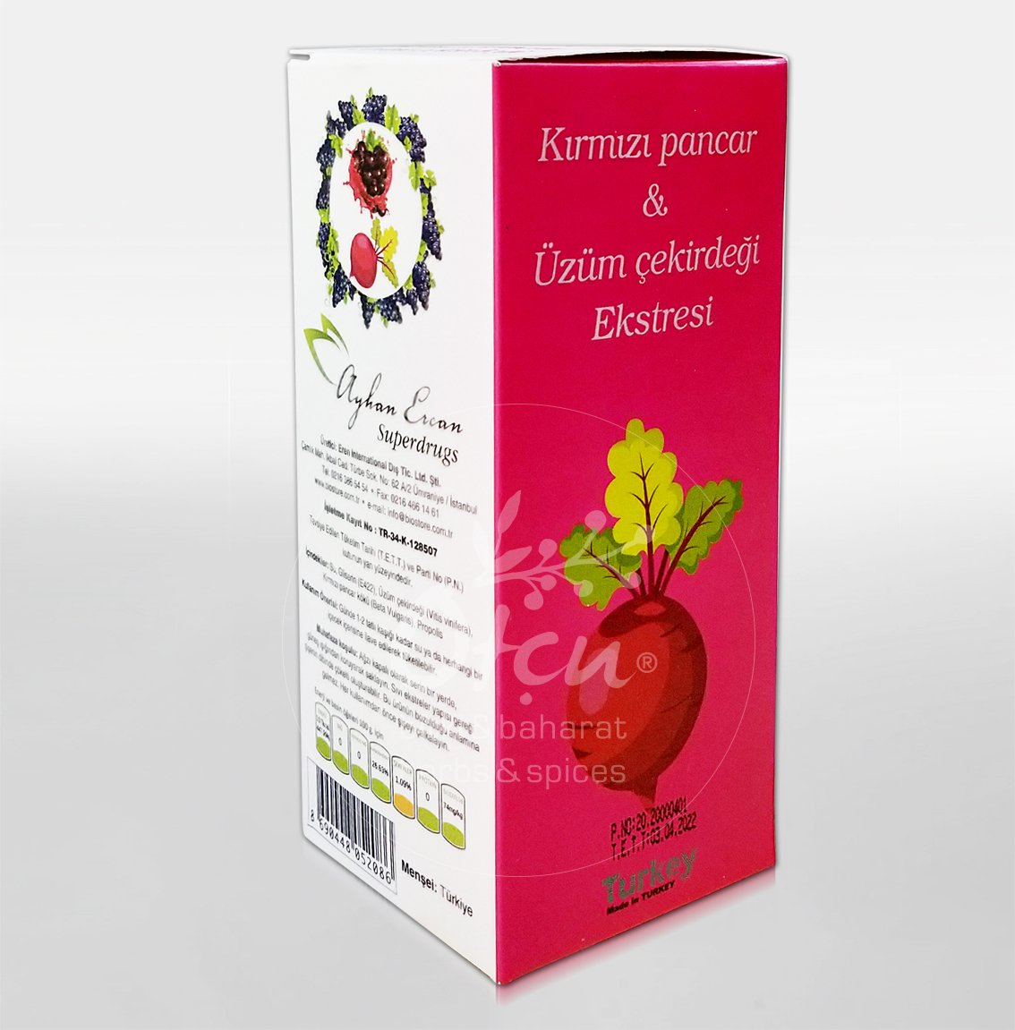 Kırmızı Pancar - Üzüm Çekirdeği Ekstresi 250ml Ayhan Ercan