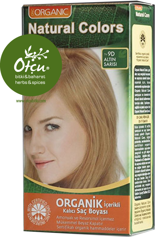Natural Colors 9D Altın Sarısı Organik Saç Boyası