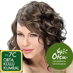 Natural Colors 7C Orta Küllü Kumral Organik Saç Boyası