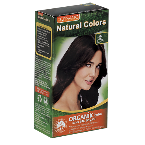 Natural Colors 4N Orta Kahve Organik Saç Boyası