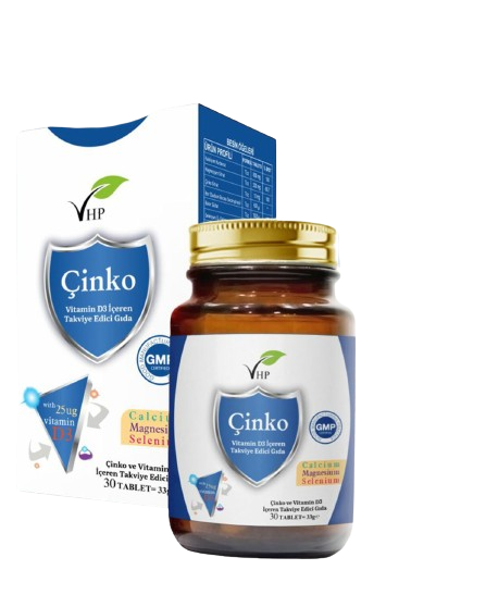VHP Çinko ve Vitamin D3 İçeren Takviye Edici Gıda 30 Tablet