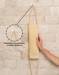 Otçu® Doğal Kabak Lifli İpli Çift Yönlü Banyo & Duş Sırt Kesesi