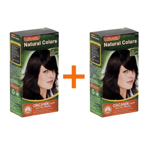 Natural Colors Organik Saç Boyası 4D Koyu Altın Kahve 1+1