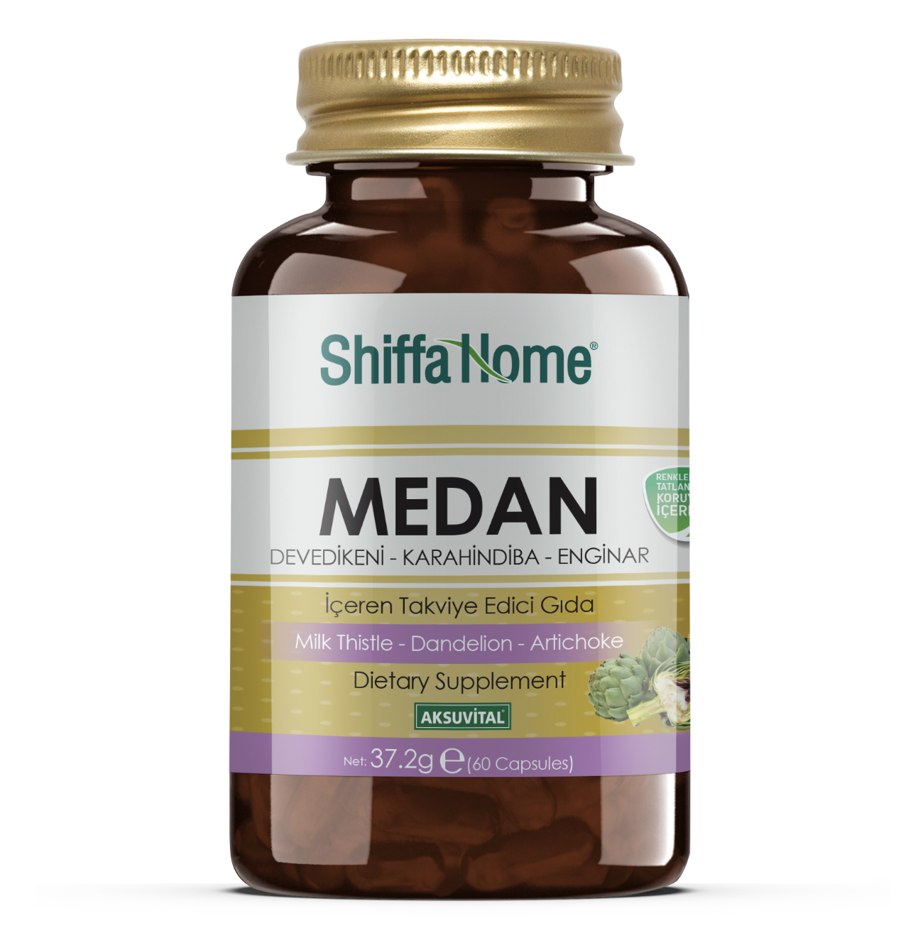 Shiffa Home Medan Devedikeni - Karahindiba - Enginar 60 Kapsül