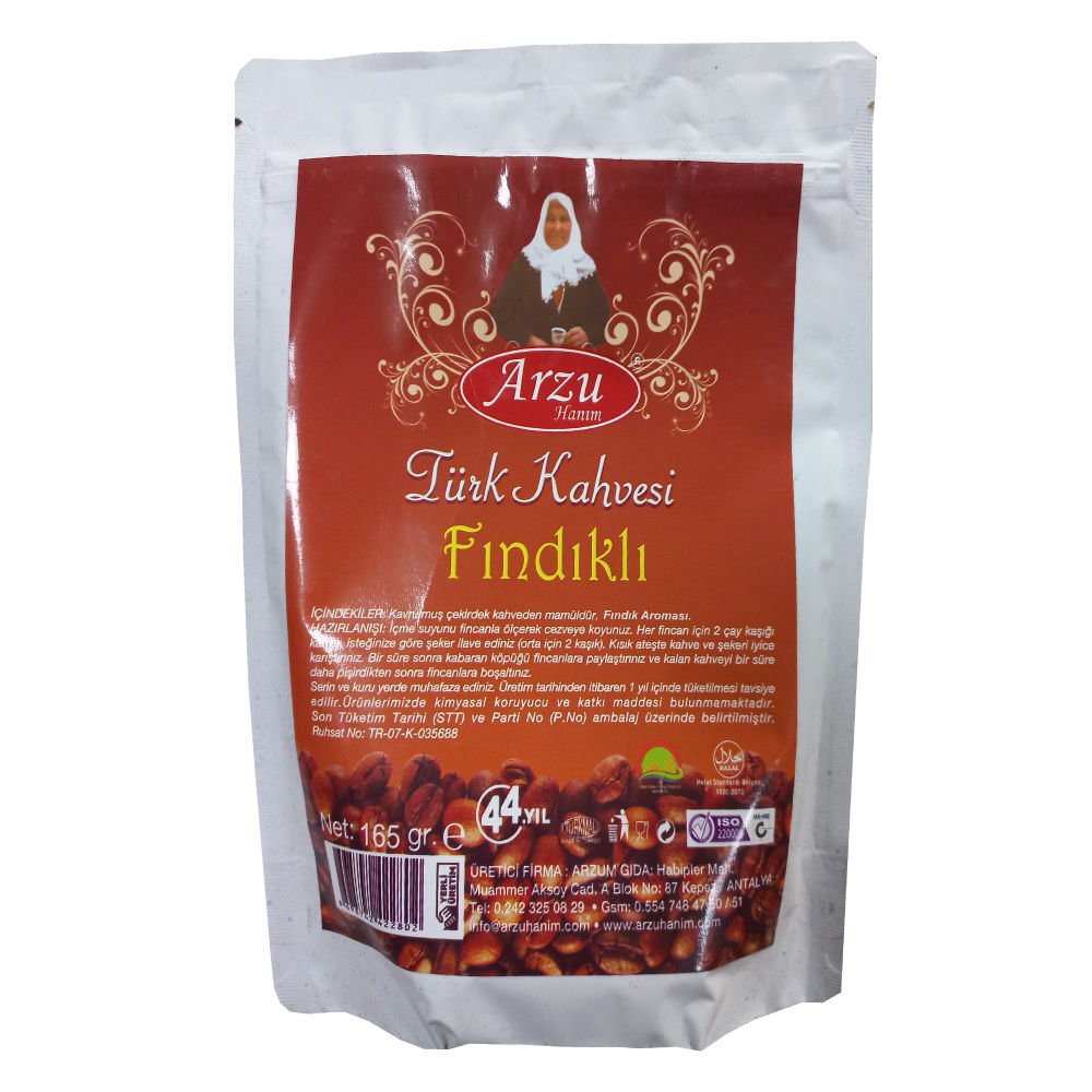 Arzu Hanım Fındıklı Türk Kahvesi 165 gr