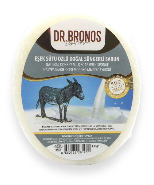 Dr. Bronos Eşek Sütü Özlü Süngerli Doğal Sabun 135 gr