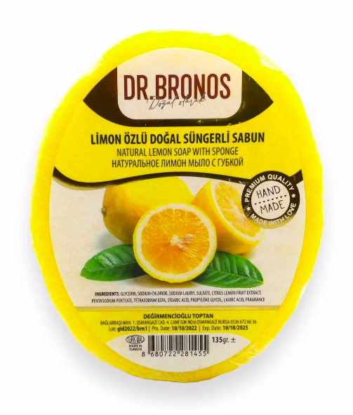 Dr. Bronos Limon Özlü Süngerli Doğal Sabun 135 gr