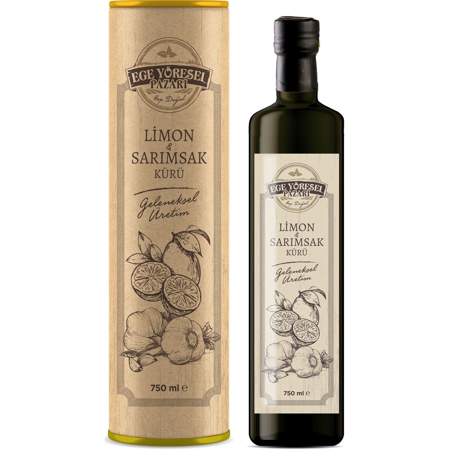 Ege Yöresel Pazarı Limon & Sarımsak Kürü 750 ml